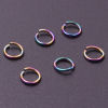 Picture of 100 PCs Vacuum Plating Stainless Steel Open Jump Rings Findings Round Multicolor