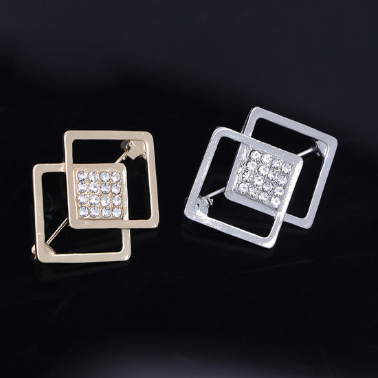 Immagine di Squisito Spilla Multicolore Trasparente Strass 1 Pz