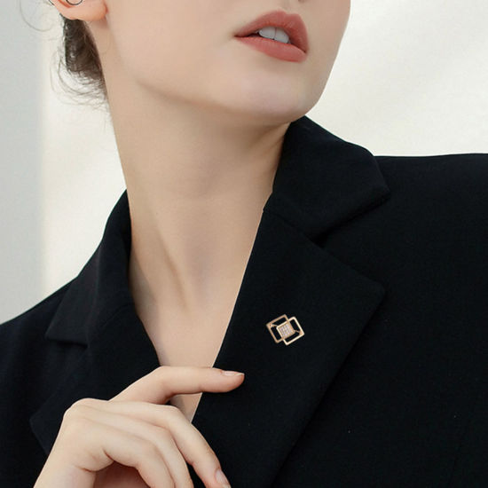 Immagine di Squisito Spilla Multicolore Trasparente Strass 1 Pz