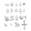 Picture of Acrylic Charms Butterfly Animal Silver Color Cross 20 PCs