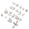 Picture of Acrylic Charms Butterfly Animal Silver Color Cross 20 PCs