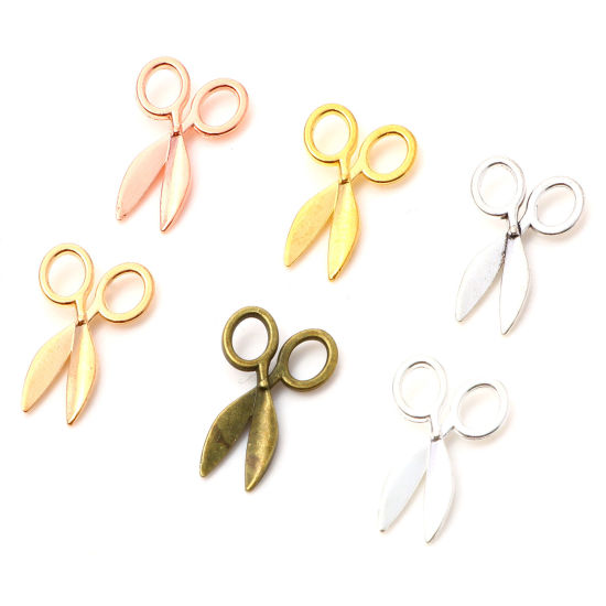 Picture of Zinc Based Alloy Charms Multicolor Scissor 16mm x 10mm