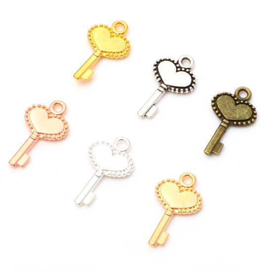 Picture of Zinc Based Alloy Charms Multicolor Key 18mm x 10mm