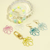 Picture of Iron Based Alloy Filigree Stamping Pendants Multicolor Flower Painted 3.4cm x 3.1cm, 10 PCs