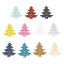 Picture of Iron Based Alloy Filigree Stamping Pendants Multicolor Christmas Tree Painted 4cm x 3.5cm, 10 PCs