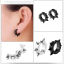 Picture of Stainless Steel Punk Non Piercing Clip-on Earrings Multicolor Rivet Round 9mm x 4mm