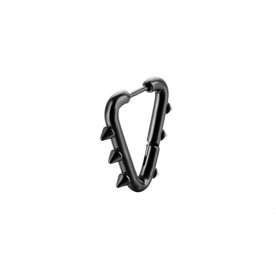 Bild von Edelstahl Punk Ohrreifen Bunt Niete Dreieck 19mm x 16.3mm, Drahtstärke: (18 gauge), 2 Stück