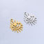 Picture of 304 Stainless Steel Religious Charms Multicolor Evil Eye Hollow 17mm x 12mm
