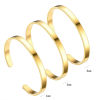 Picture of 304 Stainless Steel Open Cuff Bangles Bracelets C Shape Multicolor Blank Stamping Tags Two Sides 6cm Dia.