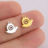 Picture of Stainless Steel Charms Multicolor Snail Animal Hollow 11.1mm x 9.5mm