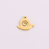Picture of Stainless Steel Charms Multicolor Snail Animal Hollow 11.1mm x 9.5mm