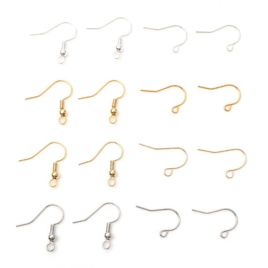 Picture of Brass Ear Wire Hooks Earring Multicolor W/ Loop                                                                                                                                                                                                               