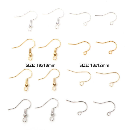 Picture of Brass Ear Wire Hooks Earring Multicolor W/ Loop                                                                                                                                                                                                               