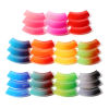 Picture of Acrylic Beads Curved Tube Multicolor Gradient Color About 3.7cm x 1.2cm