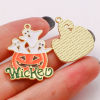 Picture of Zinc Based Alloy Halloween Charms Gold Plated Multicolor Enamel