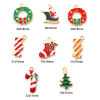 Picture of Zinc Based Alloy Christmas Charms Gold Plated Multicolor Enamel