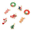 Picture of Zinc Based Alloy Christmas Charms Gold Plated Multicolor Enamel