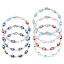 Image de Bracelets Religieux en 304 Acier Inoxydable Argent Mat Multicolore Œil Mauvais Émail 18.5cm long, 1 Pièce