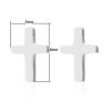 Picture of Stainless Steel Stylish Ear Post Stud Earrings Multicolor Cross 8mm x 5mm