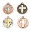 Picture of Zinc Based Alloy Religious Charms Multicolor Round Cross 23mm x 20mm