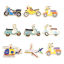 Picture of Zinc Based Alloy Transport Charms Gold Plated Multicolor Motorcycle Airplane Enamel