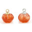 Picture of Lampwork Glass Halloween Charms Orange Pumpkin 11mm x 10mm