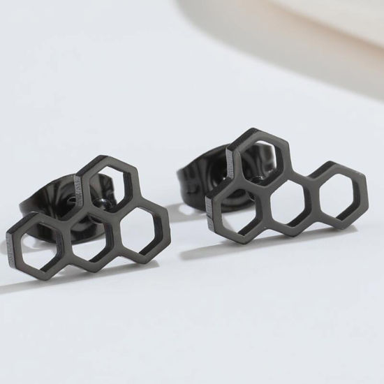 Picture of Titanium Steel Ins Style Asymmetric Earrings Multicolor