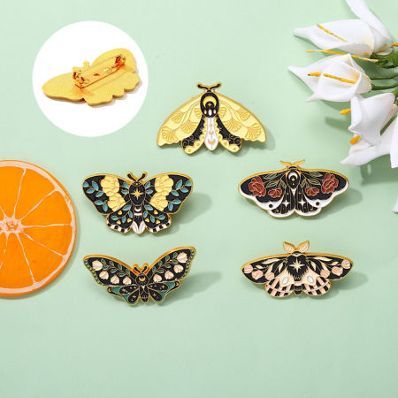 Insect Pin Brooches Butterfly Animal Gold Plated Multicolor Enamel