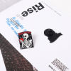 Picture of Halloween Pin Brooches Skeleton Skull Rose Flower White & Red Enamel