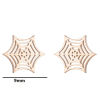 Picture of Titanium Steel Halloween Ear Post Stud Earrings Multicolor Cobweb Hollow 9mm x 9mm