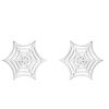Picture of Titanium Steel Halloween Ear Post Stud Earrings Multicolor Cobweb Hollow 9mm x 9mm