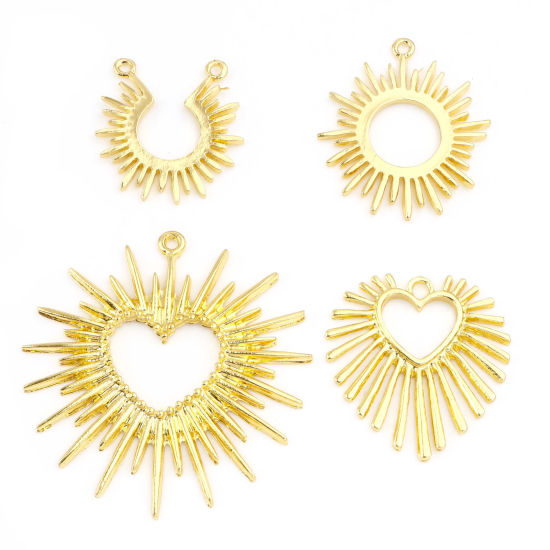 Immagine di Lega di Zinco Galassia Ciondoli Oro Placcato Raggi del Sole Filigrana 10 Pz