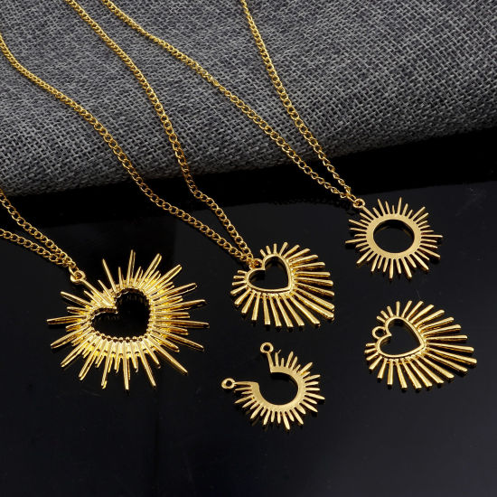 Immagine di Lega di Zinco Galassia Ciondoli Oro Placcato Raggi del Sole Filigrana 10 Pz