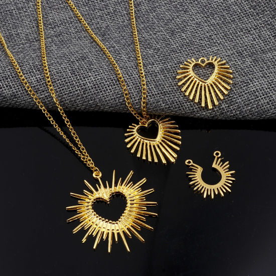 Immagine di Lega di Zinco Galassia Ciondoli Oro Placcato Raggi del Sole Filigrana 10 Pz