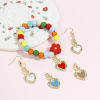 Imagen de Zamak Religión Colgantes Charms Corazón Exvoto Chapado en Oro Multicolor Esmalte 27mm x 15mm, 10 Unidades