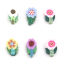 Imagen de Arcilla Cuentas Flor Hoja Multicolor 12mm x 8mm, Agujero: Aprox 1.5mm, 100 Unidades
