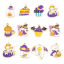Picture of Zinc Based Alloy Halloween Charms Gold Plated Multicolor Cartoon Images Enamel
