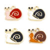Picture of Zinc Based Alloy Charms Gold Plated Multicolor Snail Animal Enamel 13mm x 12mm
