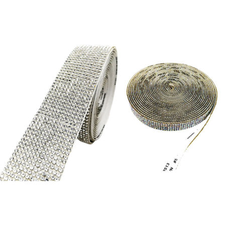 Rhinestone Adhesive Tape For DIY Clothing Scrapbooking Decoration Multicolor