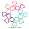 Picture of Zinc Based Alloy Knitting Stitch Markers Heart Round Multicolor