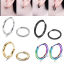 Imagen de Acero Inoxidable Sencillo Pendientes Círculos Multicolor Ronda 1 Par