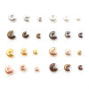 Picture of Iron Based Alloy Crimp Beads Cover Round Multicolor Open