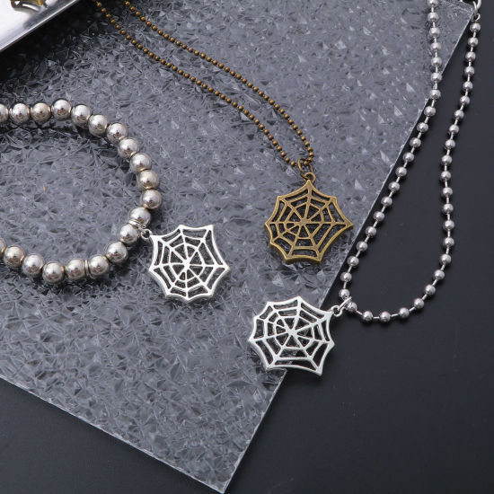 Immagine di Lega di Zinco Charms Ragnatela Multicolore Filigrana 25mm x 23mm , 20 Pz