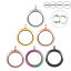 Titanium Steel & Glass Floating Living Memory Locket Charms Multicolor Round Can Open