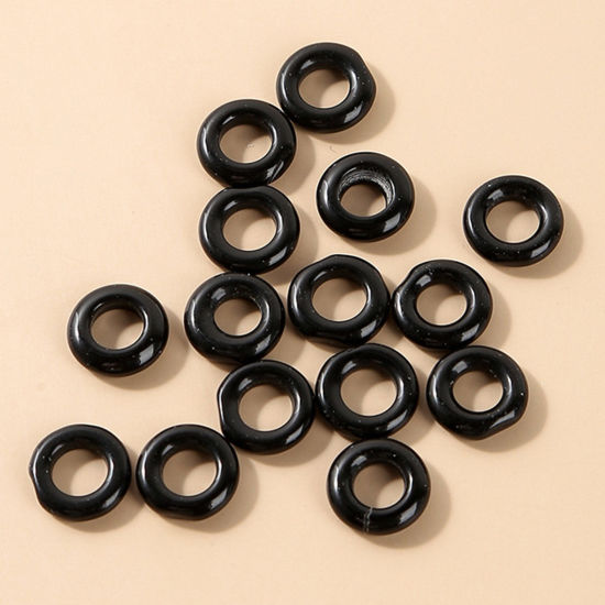 Picture of Agate ( Natural ) Loose Beads Round Black