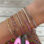 Picture of Brass Stylish Bracelets Gold Plated Link Chain Multicolour Cubic Zirconia 21cm(8 2/8") long