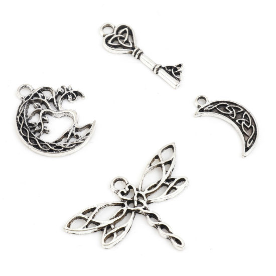 Picture of Zinc Based Alloy Religious Charms Antique Silver Color Celtic Knot
