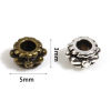 Picture of Zinc Based Alloy Spacer Beads Drum Multicolor Dot About 5mm x 3mm