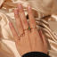 Image de Bagues en 304 Acier Inoxydable Mariage Non Ajustable Plaqué Or 18K Rectangle à Strass Coloré 1 Pièce