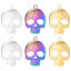 Bild von Edelstahl Halloween Charms Schädel Bunt Geschnitzte Muster Hohl 2 Stück